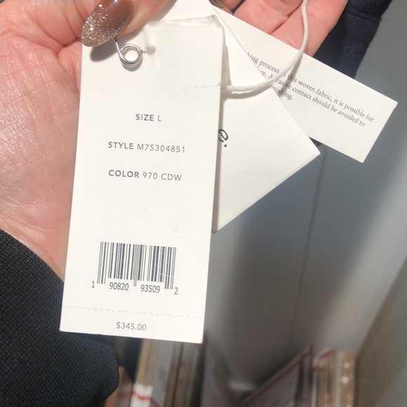 NWT Vince Mens wool blend plaid shirt jacket multi pocket navy main L - Picture 7 of 11